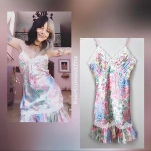victoria secret vintage floral slip dress. as seen on melanie martinez